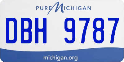 MI license plate DBH9787