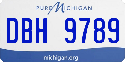 MI license plate DBH9789