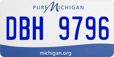 MI license plate DBH9796