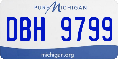 MI license plate DBH9799