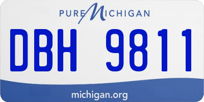 MI license plate DBH9811