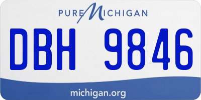 MI license plate DBH9846