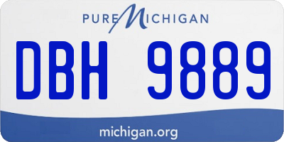 MI license plate DBH9889