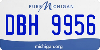 MI license plate DBH9956