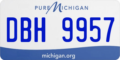 MI license plate DBH9957