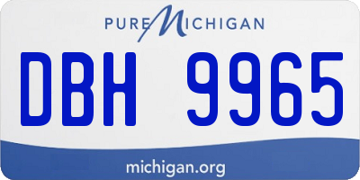 MI license plate DBH9965