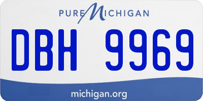 MI license plate DBH9969