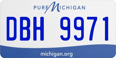 MI license plate DBH9971