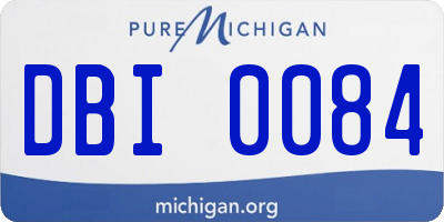 MI license plate DBI0084