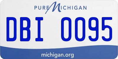 MI license plate DBI0095