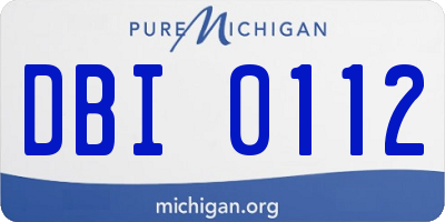 MI license plate DBI0112