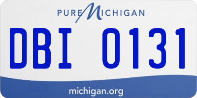 MI license plate DBI0131