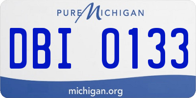 MI license plate DBI0133