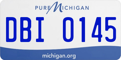 MI license plate DBI0145