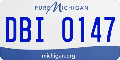MI license plate DBI0147