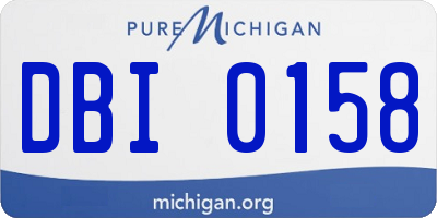 MI license plate DBI0158