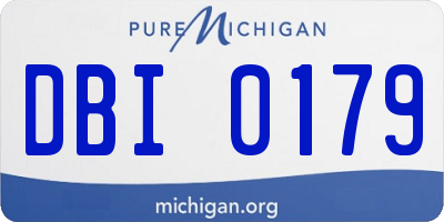 MI license plate DBI0179