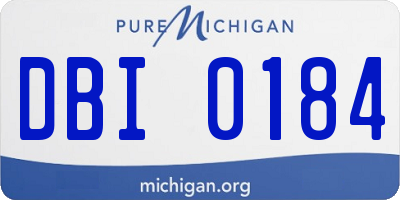 MI license plate DBI0184