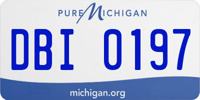 MI license plate DBI0197