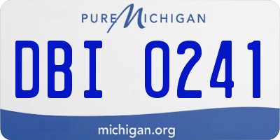MI license plate DBI0241