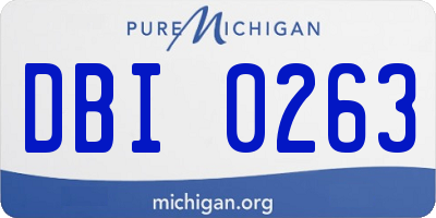 MI license plate DBI0263