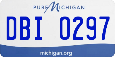 MI license plate DBI0297