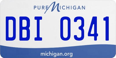 MI license plate DBI0341