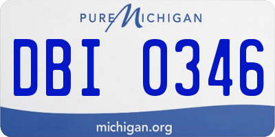 MI license plate DBI0346