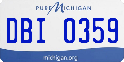 MI license plate DBI0359