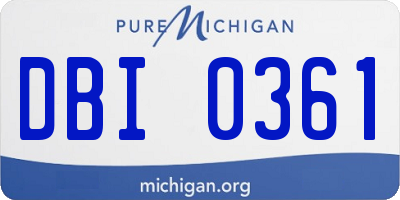 MI license plate DBI0361