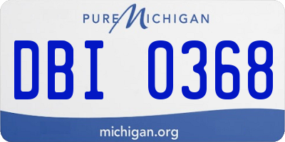 MI license plate DBI0368