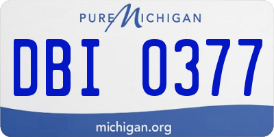 MI license plate DBI0377