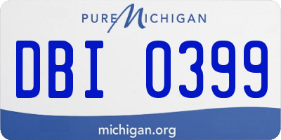 MI license plate DBI0399