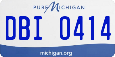 MI license plate DBI0414