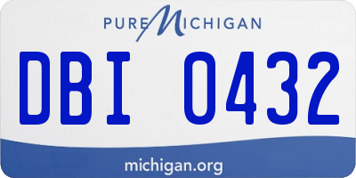 MI license plate DBI0432