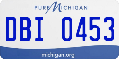 MI license plate DBI0453