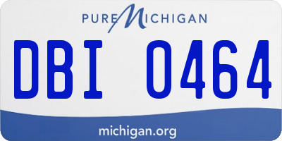MI license plate DBI0464