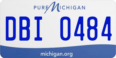 MI license plate DBI0484