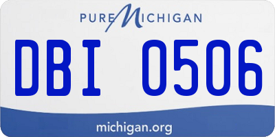 MI license plate DBI0506