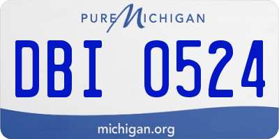 MI license plate DBI0524