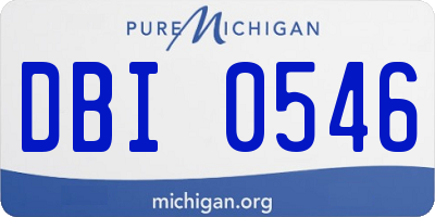 MI license plate DBI0546