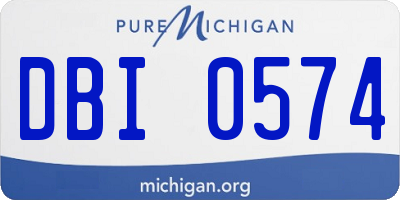 MI license plate DBI0574