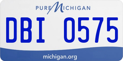 MI license plate DBI0575
