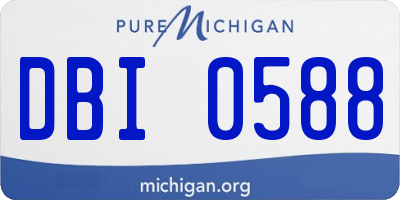 MI license plate DBI0588