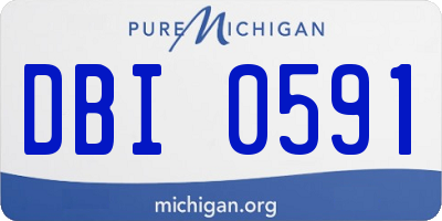 MI license plate DBI0591