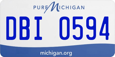 MI license plate DBI0594