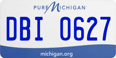 MI license plate DBI0627