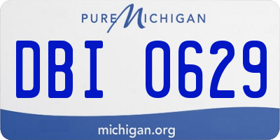 MI license plate DBI0629