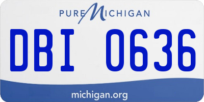 MI license plate DBI0636