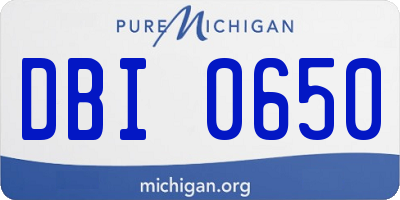 MI license plate DBI0650